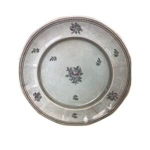 Vintage‎  ADAMS Calyx Ware Plate 10" Green With Pink And Yellow Flowers OLD